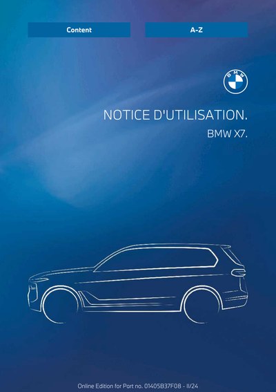 Couverture Notice BMW X7