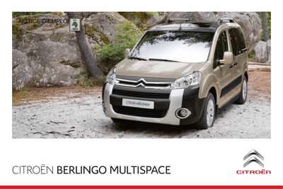 Couverture Notice Citroën Berlingo Multispace