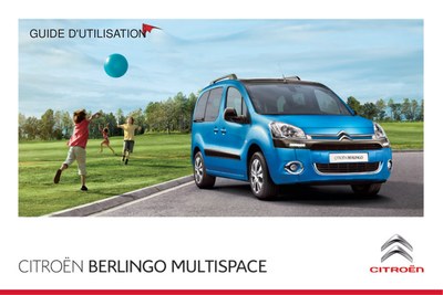 Couverture Notice Citroën Berlingo Multispace