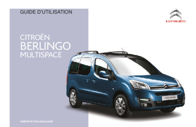 Couverture Notice Citroën Berlingo Multispace