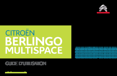 Couverture Notice Citroën Berlingo Multispace