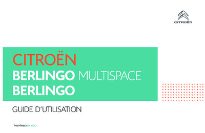 Couverture Notice Citroën Berlingo Multispace