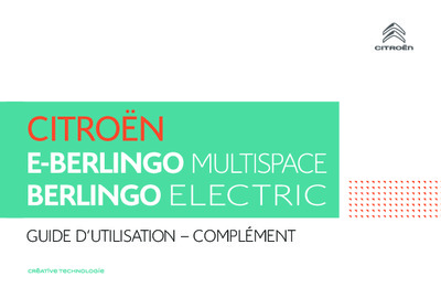 Couverture Notice Citroën Berlingo Multispace