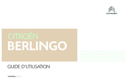 Couverture Notice Citroën Berlingo Multispace