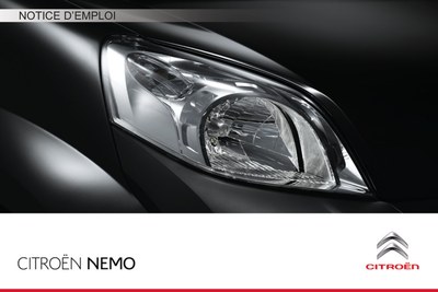 Couverture Notice Citroën Nemo