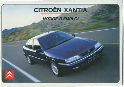 Couverture Notice Citroën Xantia