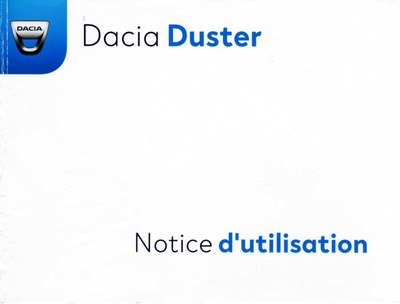 Couverture Notice Dacia Duster