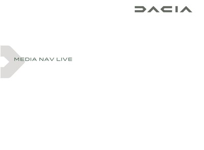 Couverture Notice Dacia Media Nav Live