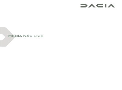 Couverture Notice Dacia Media Nav Live