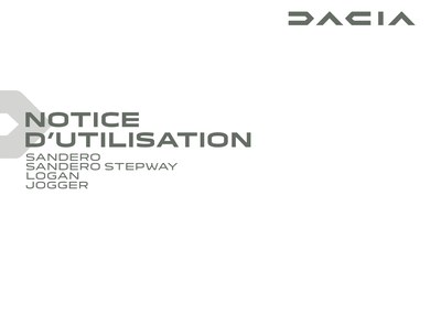 Couverture Notice Dacia Sandero