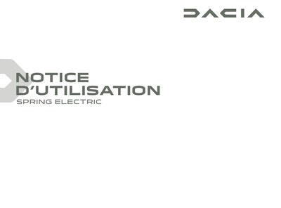 Couverture Notice Dacia Spring