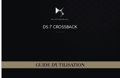 Couverture Notice DS Automobiles DS7 Crossback