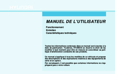 Couverture Notice Hyundai i20