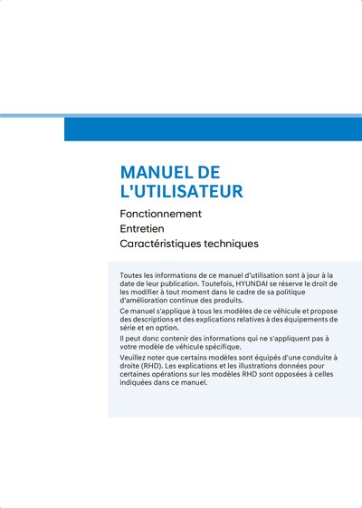 Couverture Notice Hyundai Inster