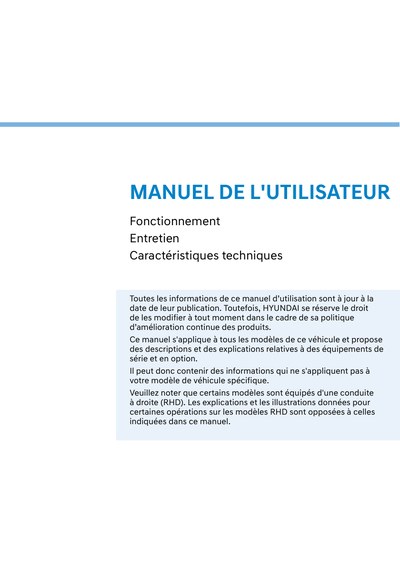 Couverture Notice Hyundai Inster