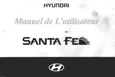 Couverture Notice Hyundai Santa Fe