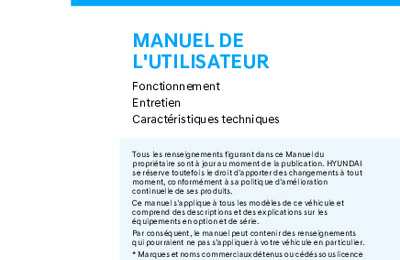 Couverture Notice Hyundai Tucson