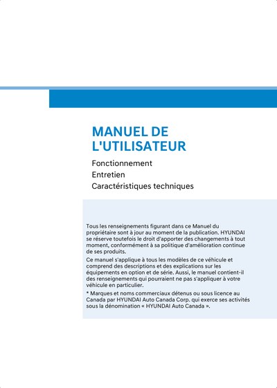 Couverture Notice Hyundai Tucson