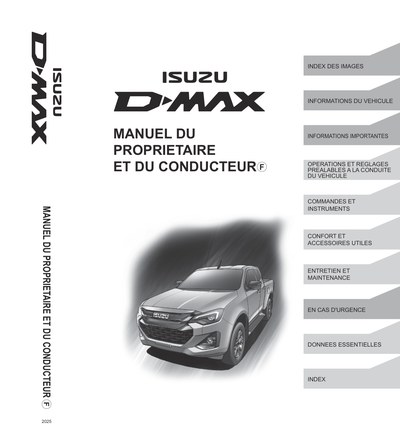 Couverture Notice Isuzu D-Max