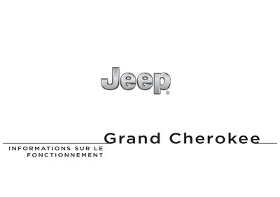 Couverture Notice Jeep Grand Cherokee