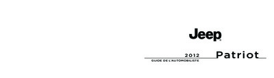 Couverture Notice Jeep Patriot