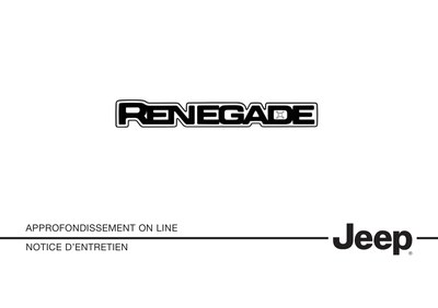 Couverture Notice Jeep Renegade
