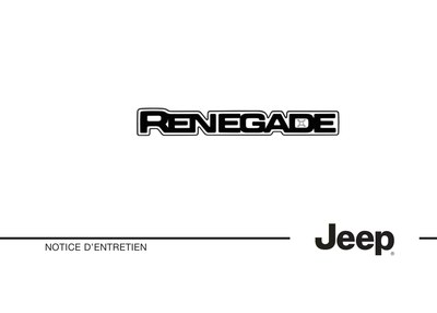 Couverture Notice Jeep Renegade