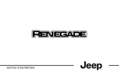 Couverture Notice Jeep Renegade