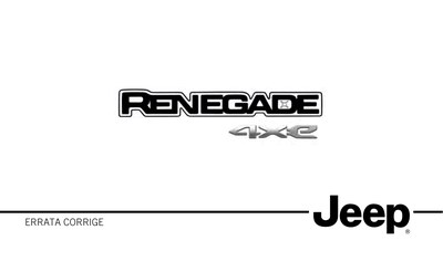 Couverture Notice Jeep Renegade
