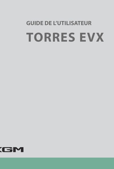 Couverture Notice KGM Torres