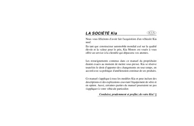 Couverture Notice Kia Sorento
