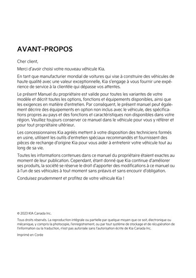 Couverture Notice Kia Sorento