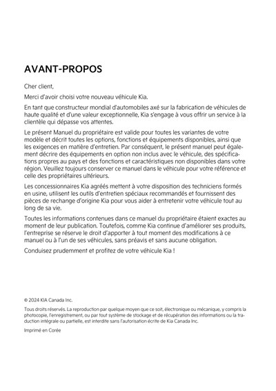 Couverture Notice Kia Sorento