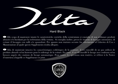 Couverture Notice Lancia Delta