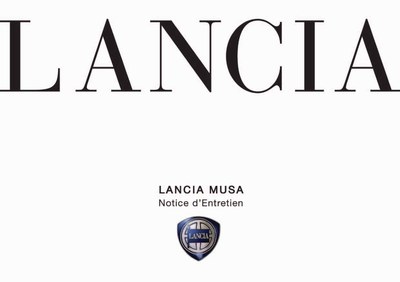 Couverture Notice Lancia Musa