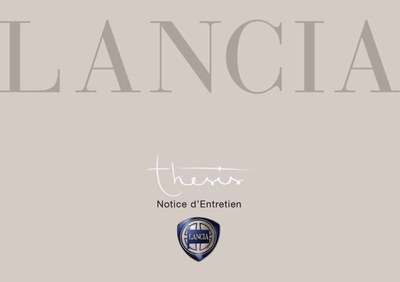 Couverture Notice Lancia Thésis