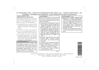 Couverture Notice Lancia Voyager