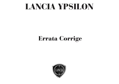 Couverture Notice Lancia Ypsilon