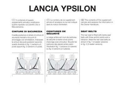 Couverture Notice Lancia Ypsilon