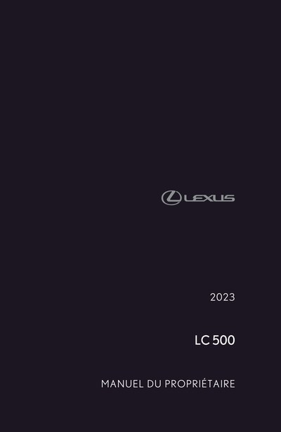 Couverture Notice Lexus LC Cabriolet