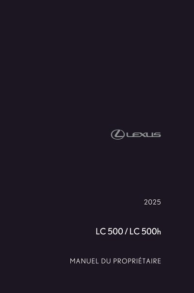Couverture Notice Lexus LC Cabriolet