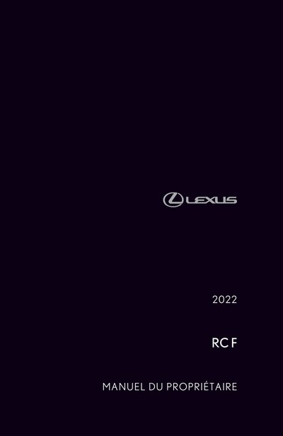 Couverture Notice Lexus RC F