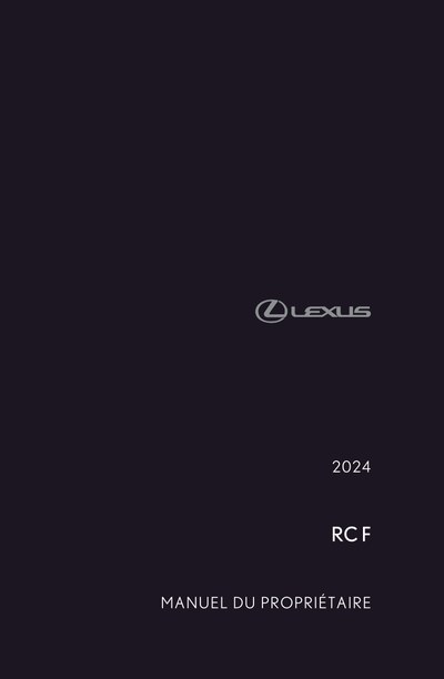 Couverture Notice Lexus RC F