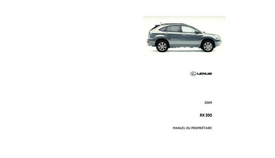 Couverture Notice Lexus RX