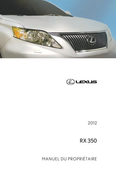 Couverture Notice Lexus RX