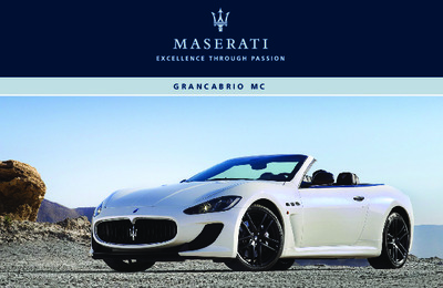 Couverture Notice Maserati GranCabrio MC