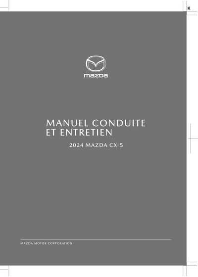 Couverture Notice Mazda CX-5