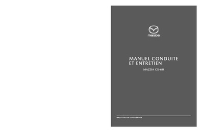 Couverture Notice Mazda CX-60