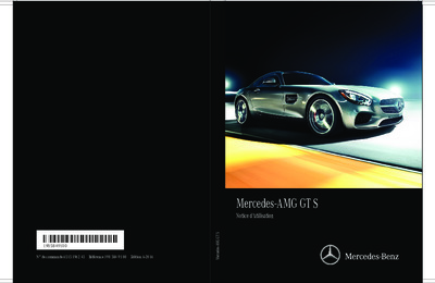 Couverture Notice Mercedes-Benz AMG GT