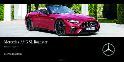 Couverture Notice Mercedes-Benz AMG SL Roadster